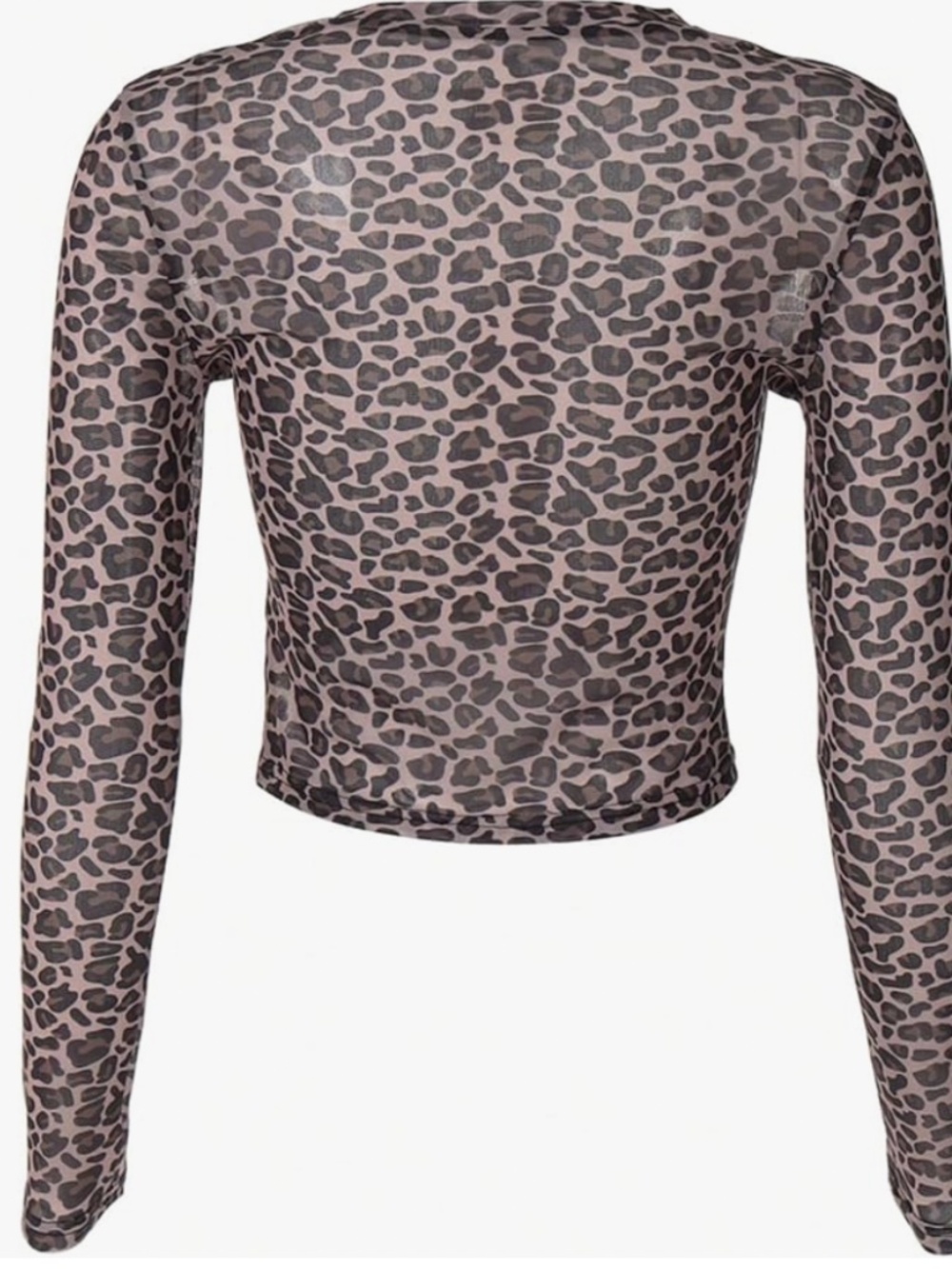 leopard mesh layering top